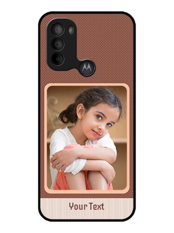 Custom Moto G31 Custom Metal Phone CaseSimple Pic Upload Design