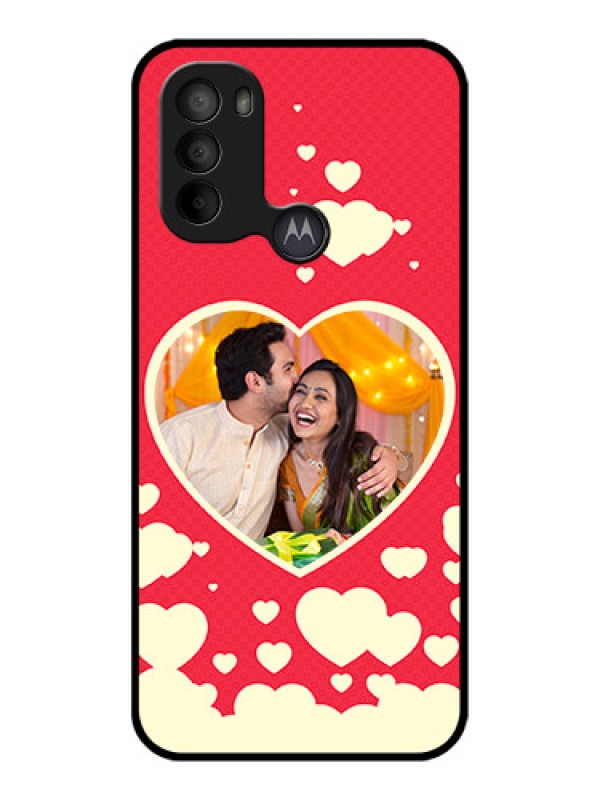 Custom Moto G31 Custom Metal Phone CaseLove Symbols Phone Cover Design