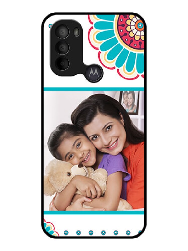 Custom Moto G31 Custom Metal Phone CaseFlower Design