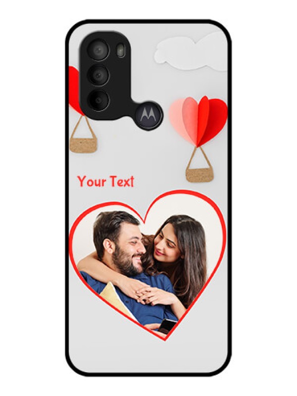Custom Moto G31 Custom Metal Phone CaseParachute Love Design