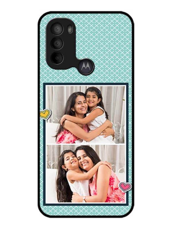 Custom Moto G31 Custom Metal Phone Case2 Image Holder With Pattern Design