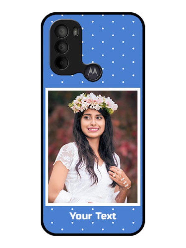 Custom Moto G31 Custom Metal Phone CasePolka Dots Design