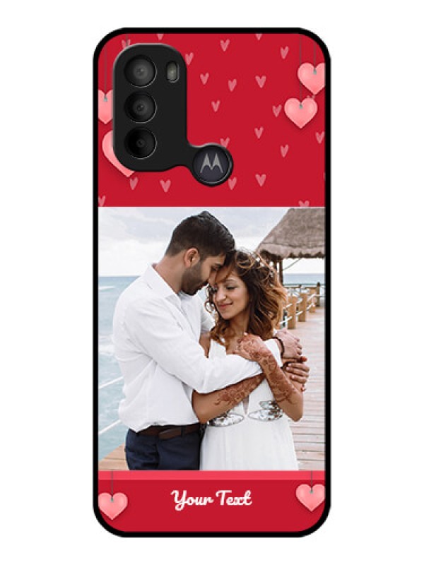 Custom Moto G31 Custom Metal Phone CaseValentines Day Design