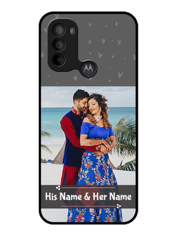 Custom Moto G31 Custom Metal Phone CaseBuy Love Design With Photo Online