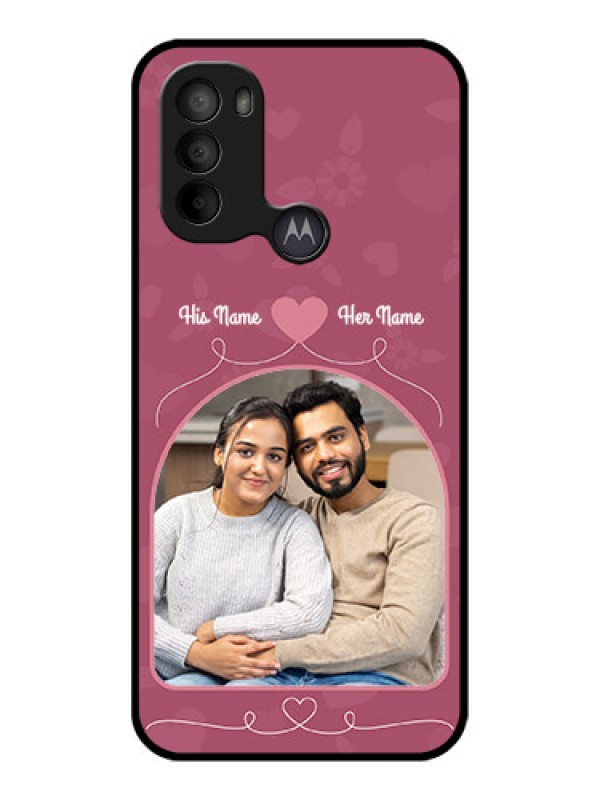 Custom Moto G31 Custom Metal Phone CaseLove Floral Design
