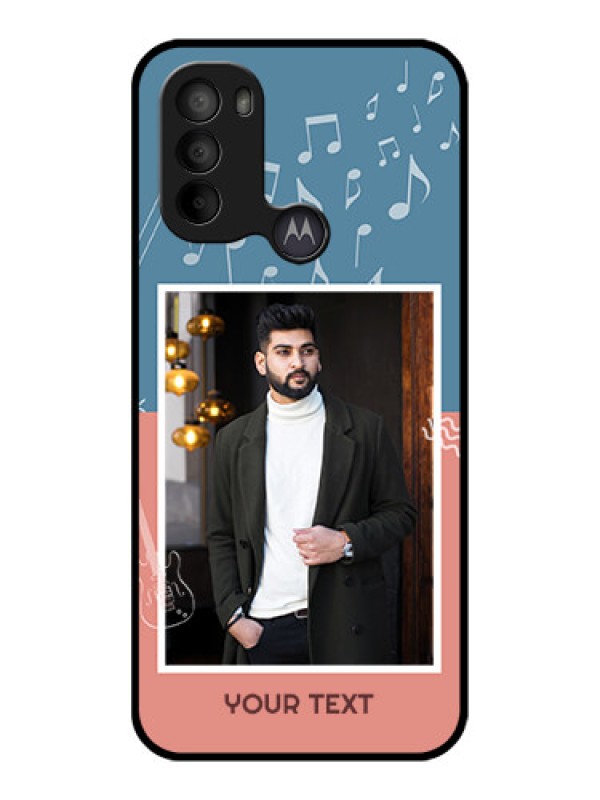 Custom Moto G31 Custom Metal Phone CaseWith Color Musical Note Design