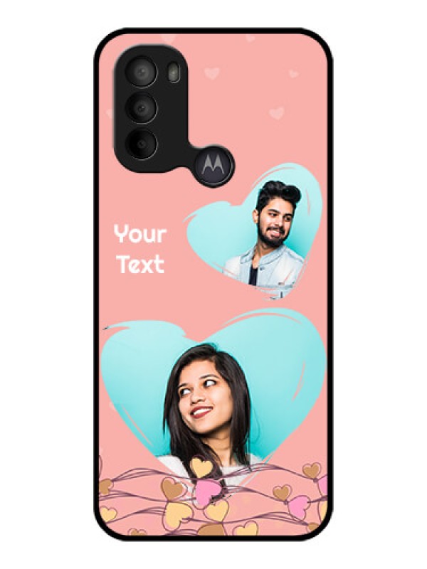 Custom Moto G31 Custom Metal Phone CaseLove Doodle Design