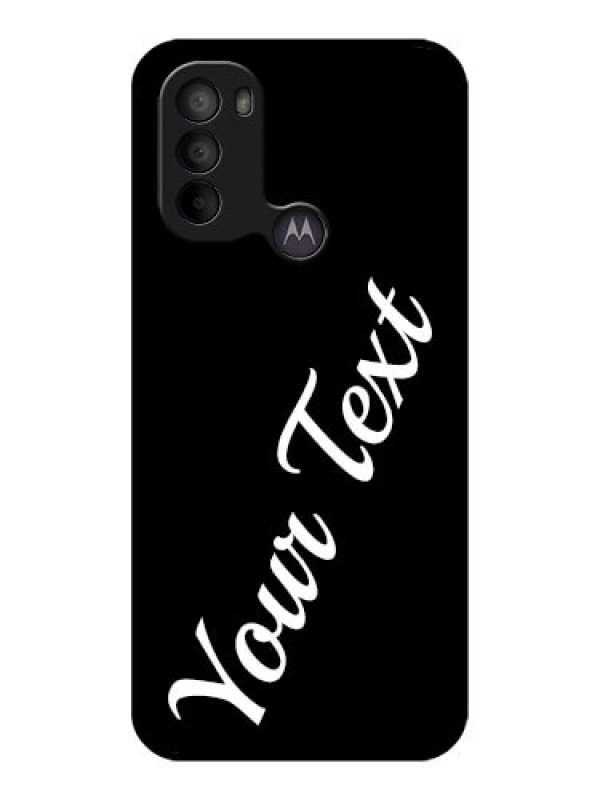 Custom Moto G31 Custom Metal Phone CaseWith Your Name Design