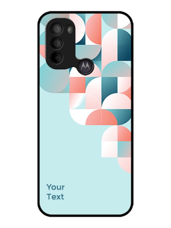 Custom Moto G31 Custom Metal Phone CaseStylish Semi - Circle Pattern Design