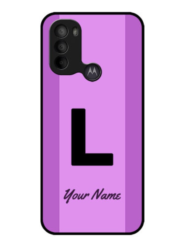 Custom Moto G31 Custom Metal Phone CaseTricolor Custom Text Design