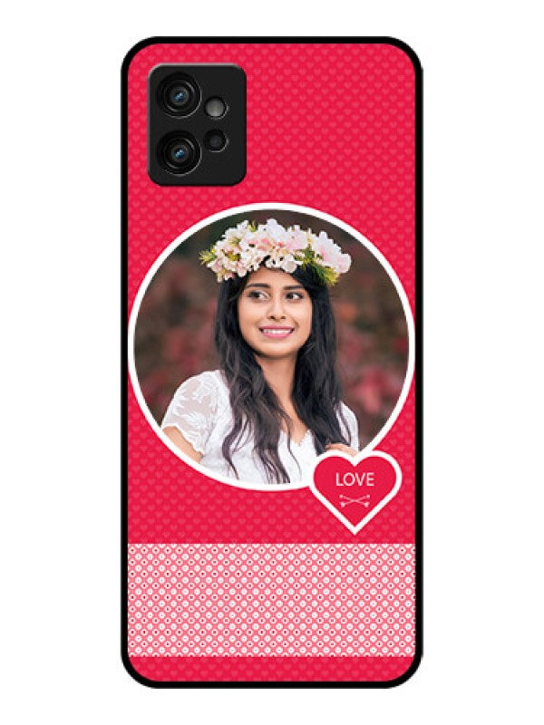 Custom Moto G32 Custom Metal Phone CasePink Color Pattern Design