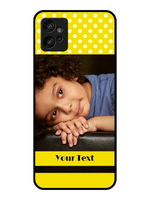 Custom Moto G32 Custom Metal Phone CaseBright Yellow Case Design