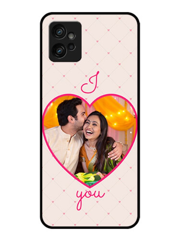 Custom Moto G32 Custom Metal Phone CaseHeart Shape Design