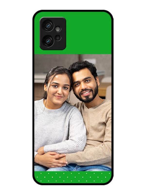 Custom Moto G32 Custom Metal Phone CaseGreen Pattern Design