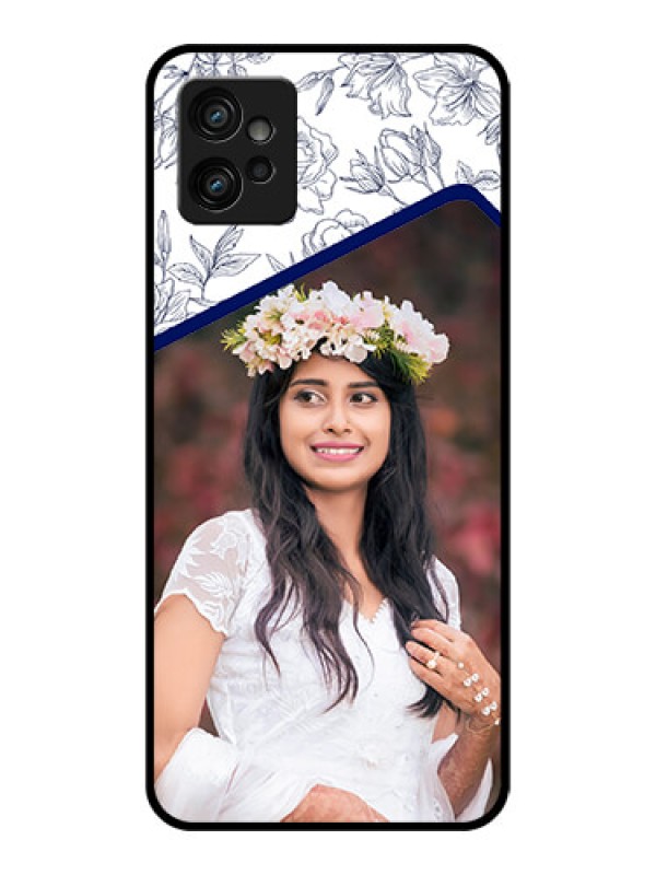 Custom Moto G32 Custom Metal Phone CaseClassy Floral Design