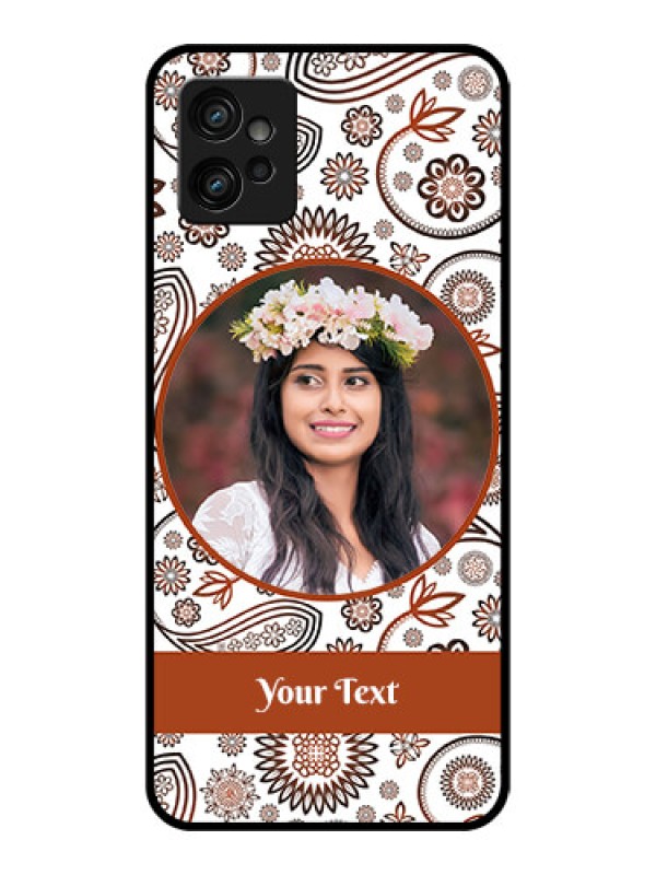 Custom Moto G32 Custom Metal Phone CaseAbstract Flower Design
