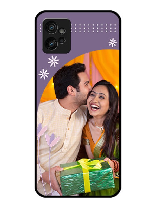 Custom Moto G32 Custom Metal Phone CaseLavender Flowers Design