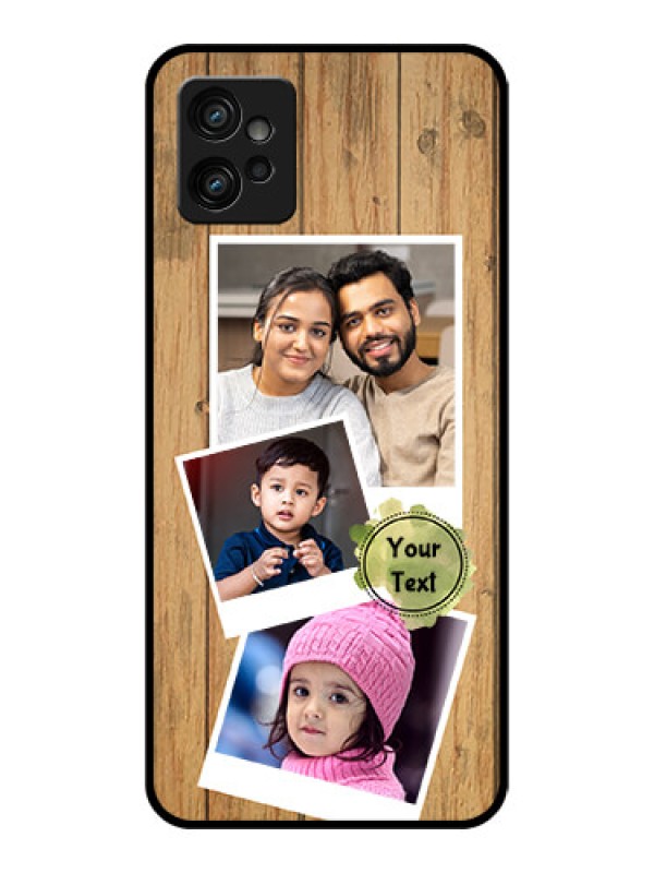 Custom Moto G32 Custom Metal Phone CaseWooden Texture Design