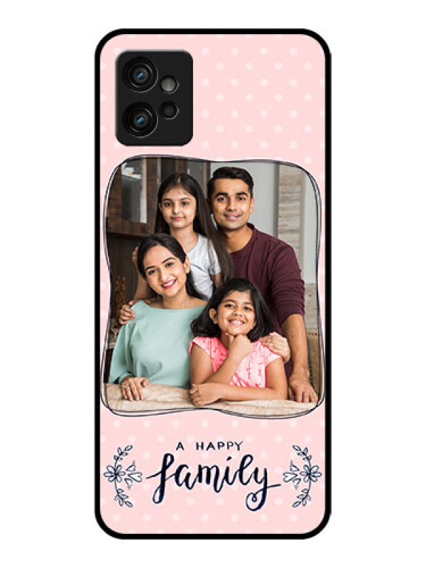 Custom Moto G32 Custom Metal Phone CaseFamily With Dots Design