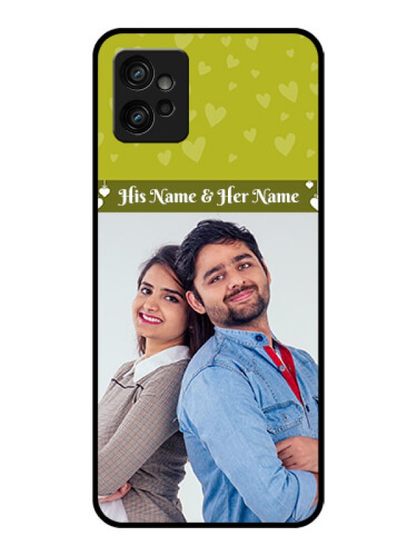 Custom Moto G32 Custom Metal Phone CaseYou and Me Heart Design