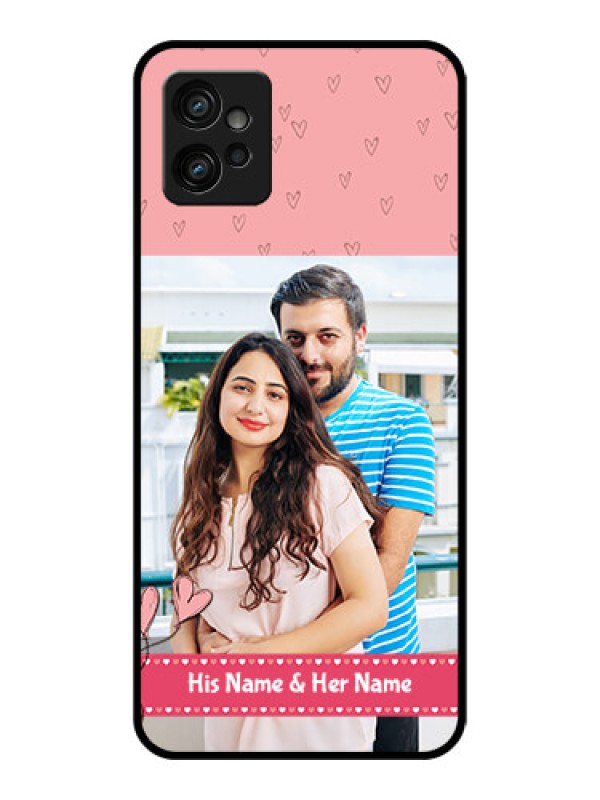 Custom Moto G32 Custom Metal Phone CaseLove Design Peach Color