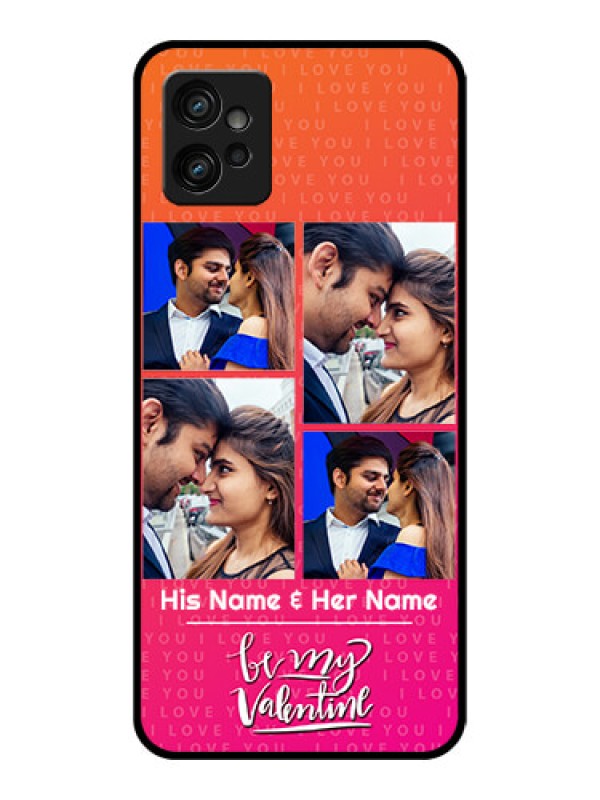 Custom Moto G32 Custom Metal Phone CaseI Love You Pink Design