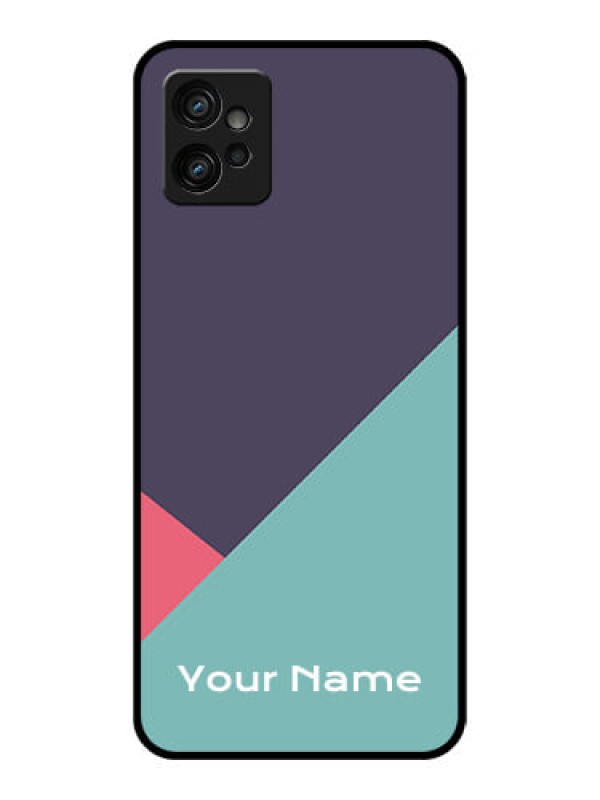 Custom Moto G32 Custom Metal Phone CaseTri Color Abstract Design