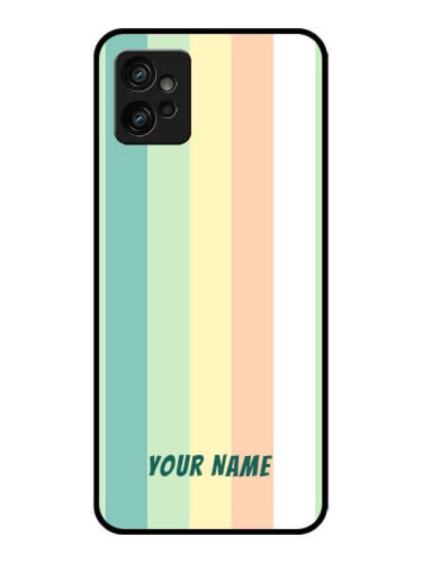 Custom Moto G32 Custom Metal Phone CaseMulti - Colour Stripes Design