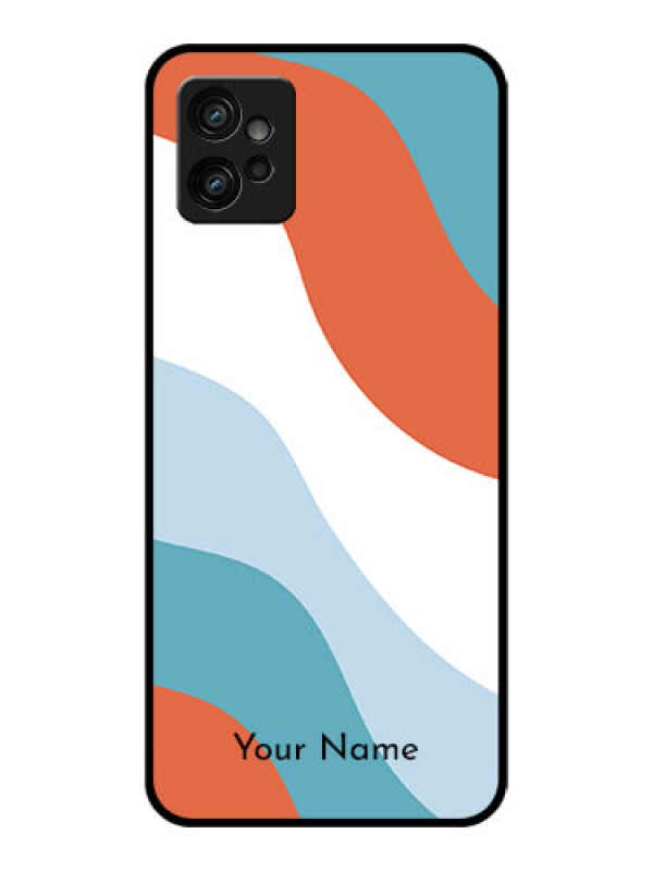 Custom Moto G32 Custom Metal Phone CaseColoured Waves Design