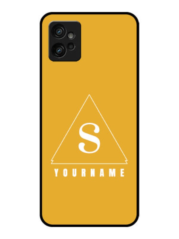 Custom Moto G32 Custom Metal Phone CaseSimple Triangle Design