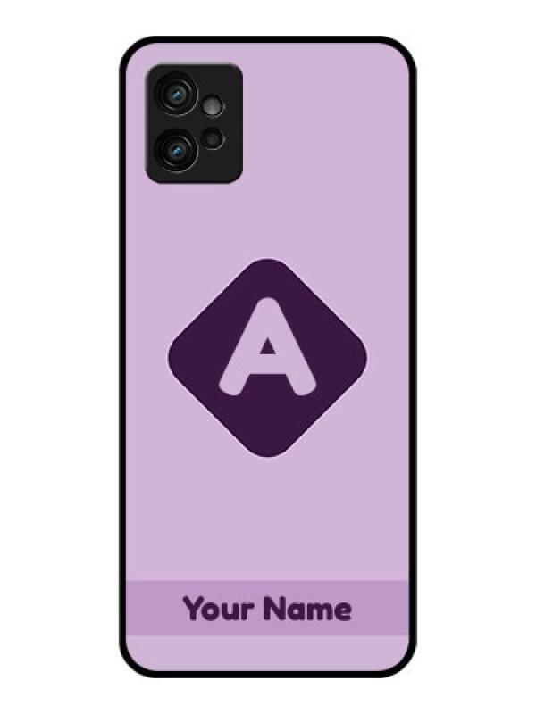 Custom Moto G32 Custom Metal Phone CaseCustom Letter In Curved Badge Design
