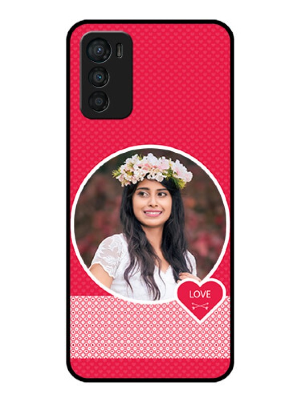 Custom Moto G42 Custom Metal Phone CasePink Color Pattern Design