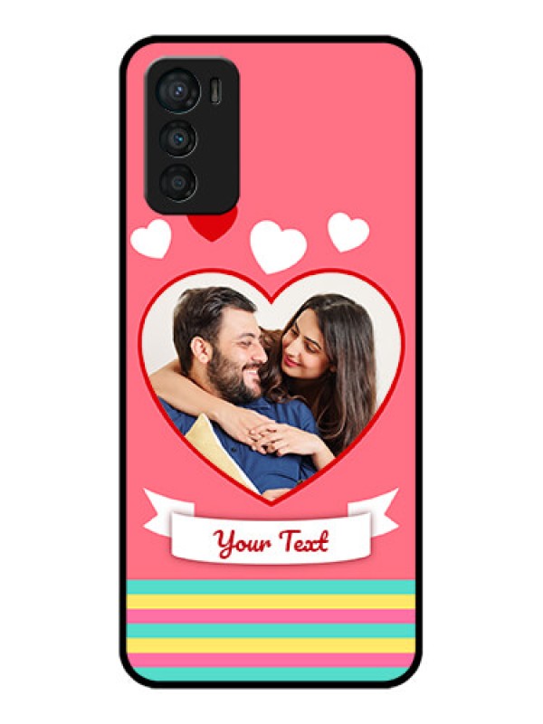 Custom Moto G42 Custom Metal Phone CaseLove Shapes Doodle Design