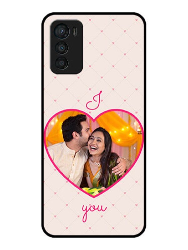 Custom Moto G42 Custom Metal Phone CaseHeart Shape Design
