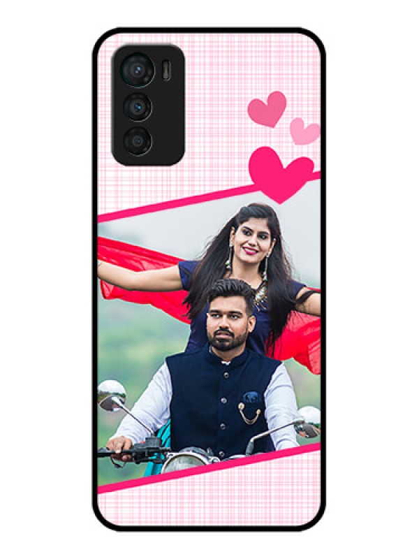 Custom Moto G42 Custom Metal Phone CaseLove Shape Heart Design