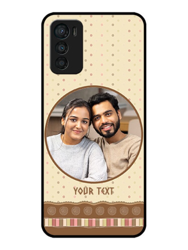 Custom Moto G42 Custom Metal Phone CaseBrown Dotted Mobile Case Design