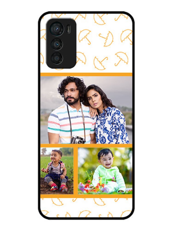 Custom Moto G42 Custom Metal Phone CaseYellow Pattern Design