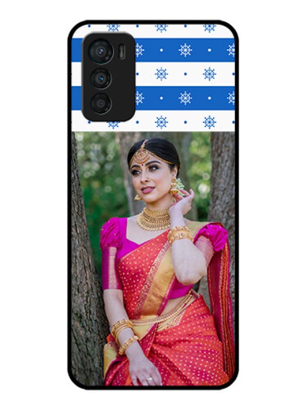Custom Moto G42 Custom Metal Phone CaseSnow Pattern Design