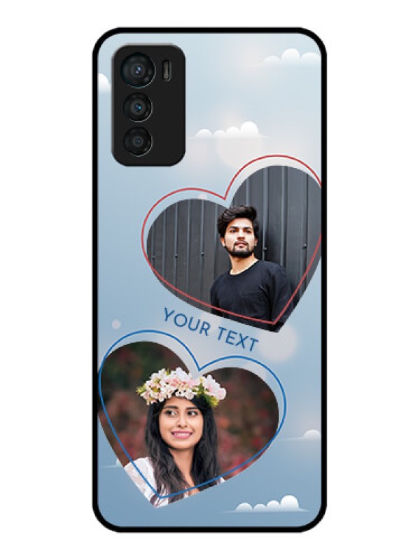 Custom Moto G42 Custom Metal Phone CaseBlue Color Couple Design
