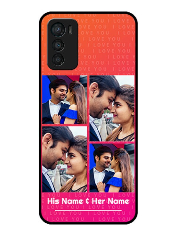 Custom Moto G42 Custom Metal Phone CaseI Love You Pink Design