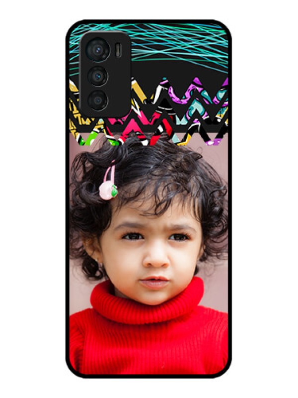 Custom Moto G42 Custom Metal Phone CaseNeon Abstract Design