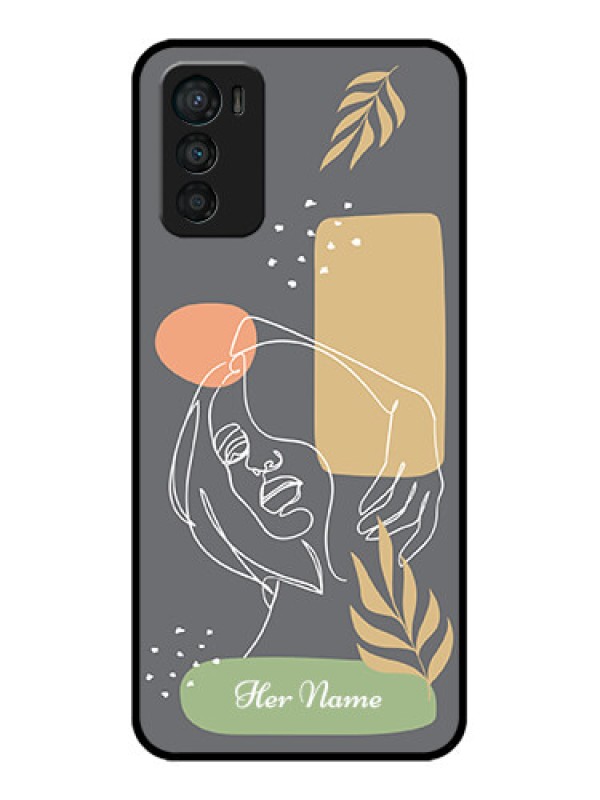 Custom Moto G42 Custom Metal Phone CaseGazing Woman Line Art Design