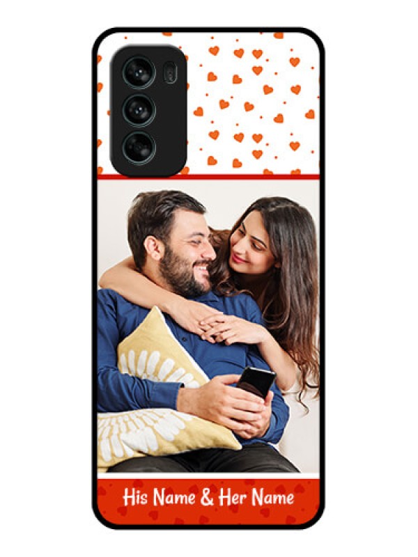 Custom Moto G62 Custom Metal Phone CaseOrange Love Symbol Design