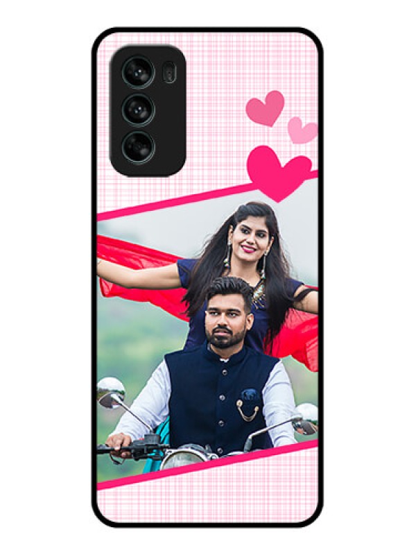 Custom Moto G62 Custom Metal Phone CaseLove Shape Heart Design