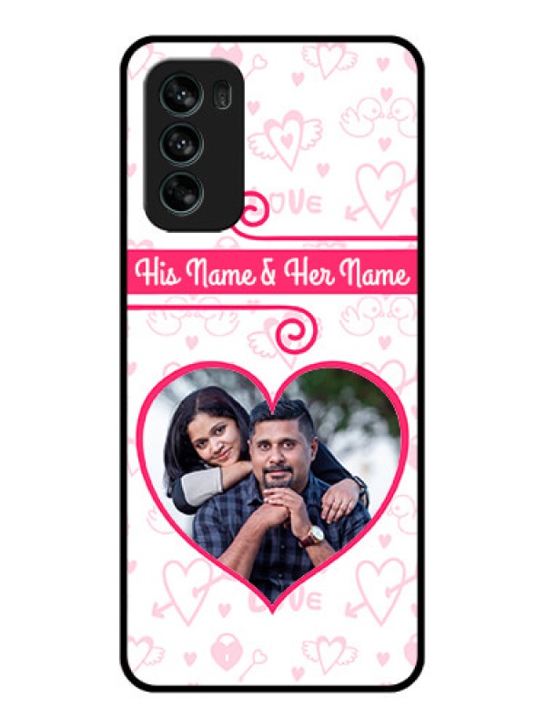 Custom Moto G62 Custom Metal Phone CaseHeart Shape Love Design