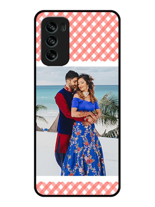 Custom Moto G62 Custom Metal Phone CasePink Pattern Design