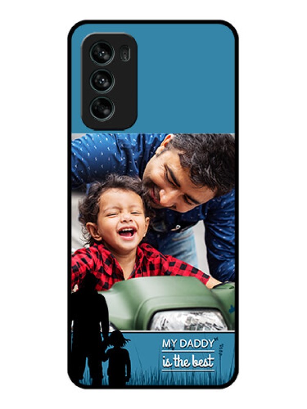 Custom Moto G62 Custom Metal Phone CaseBest Dad Design