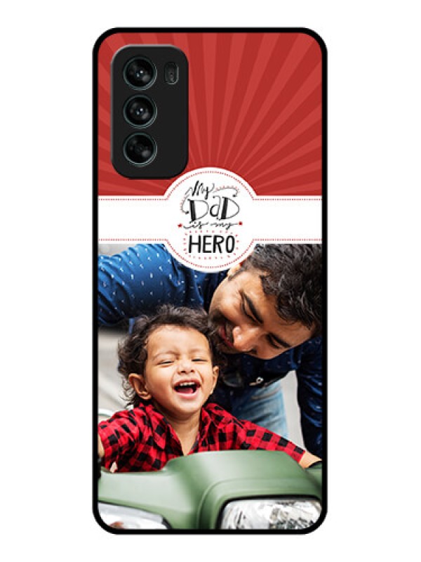 Custom Moto G62 Custom Metal Phone CaseMy Dad Hero Design
