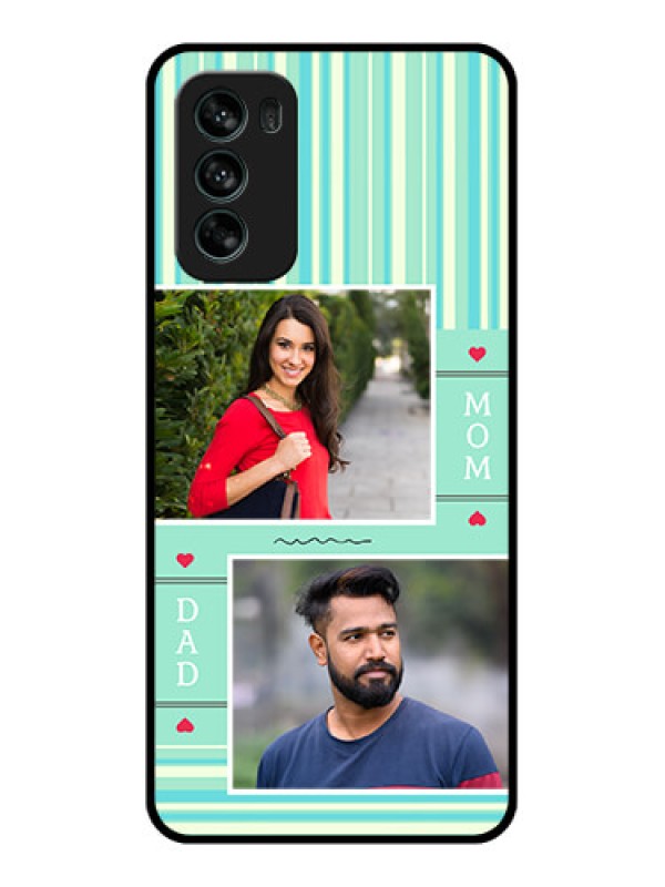 Custom Moto G62 Custom Metal Phone CaseMom and Dad Pic Design