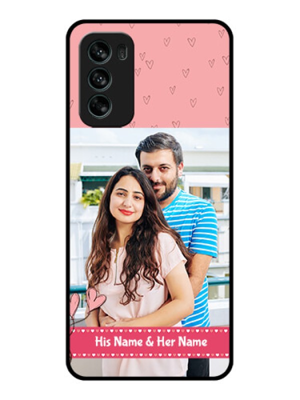 Custom Moto G62 Custom Metal Phone CaseLove Design Peach Color